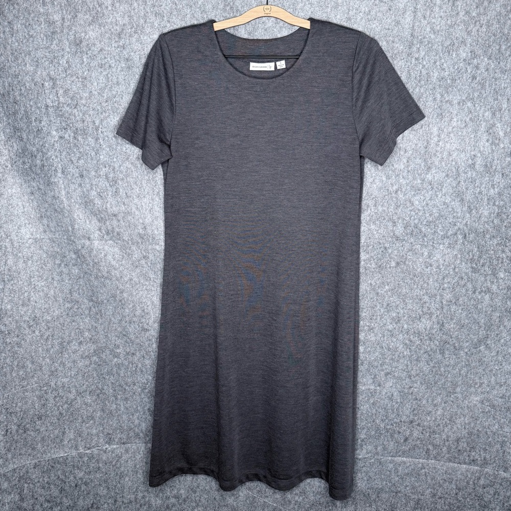 Susan Graver Women's Charcoal Gray Short‎ Sleeve Dress- Sz S